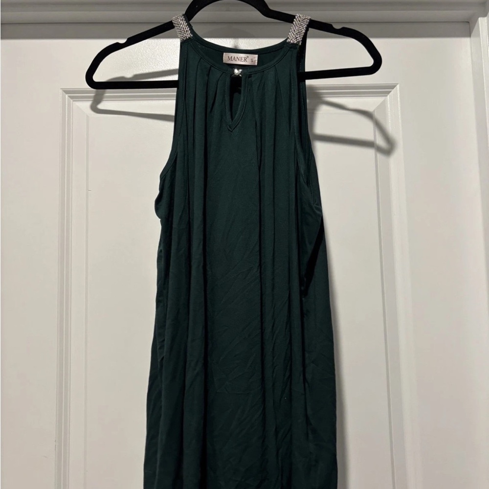 Maner Women's Racerback Emerald Tank Top Size Small Lightweight